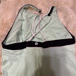 Lululemon Mint Green and Black Sleeveless tennis shirt